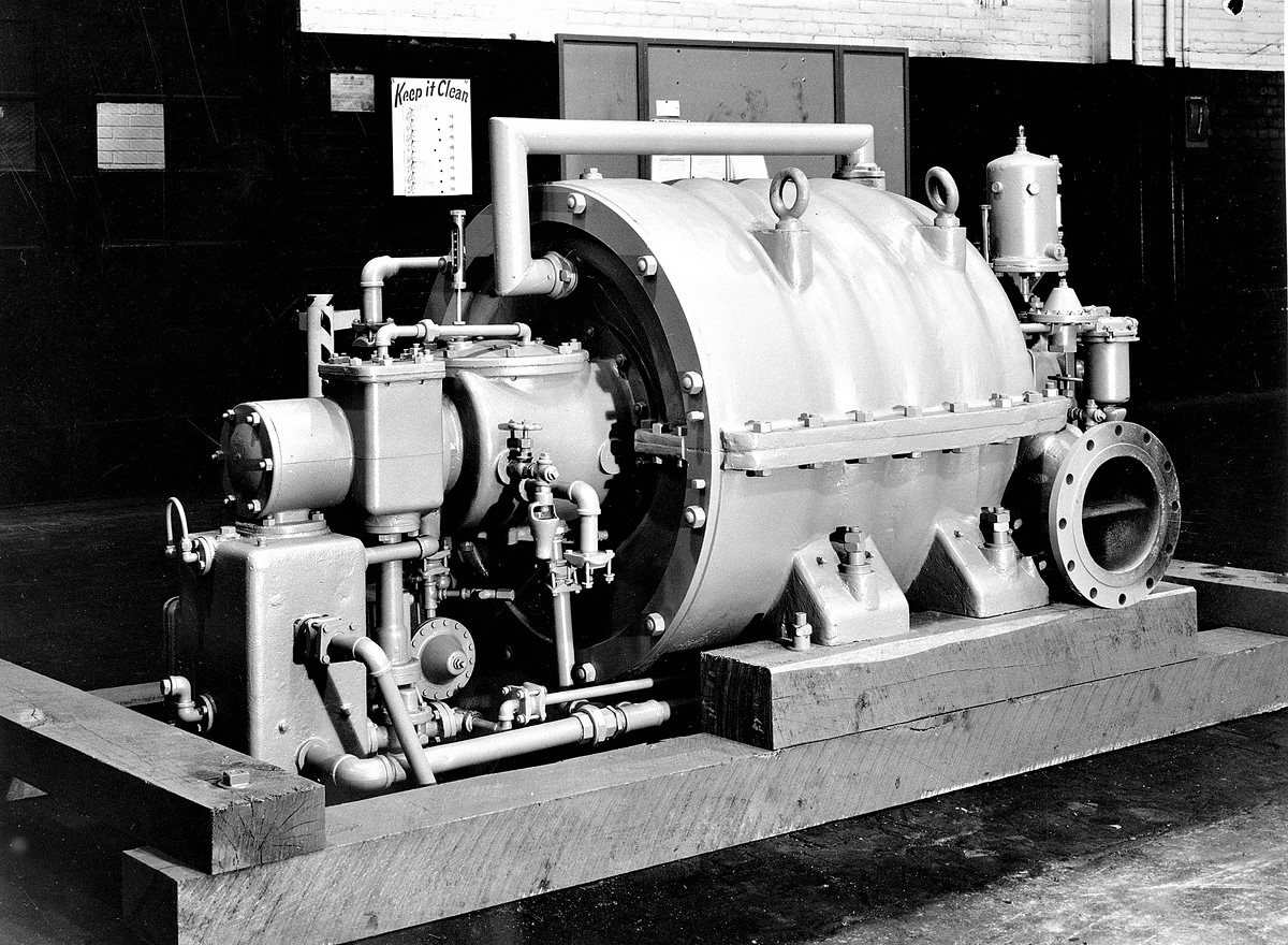 in 1876 Willis Carrier, air conditioning innovator, is born. Carrier Four-Stage Centrifugal Compressor