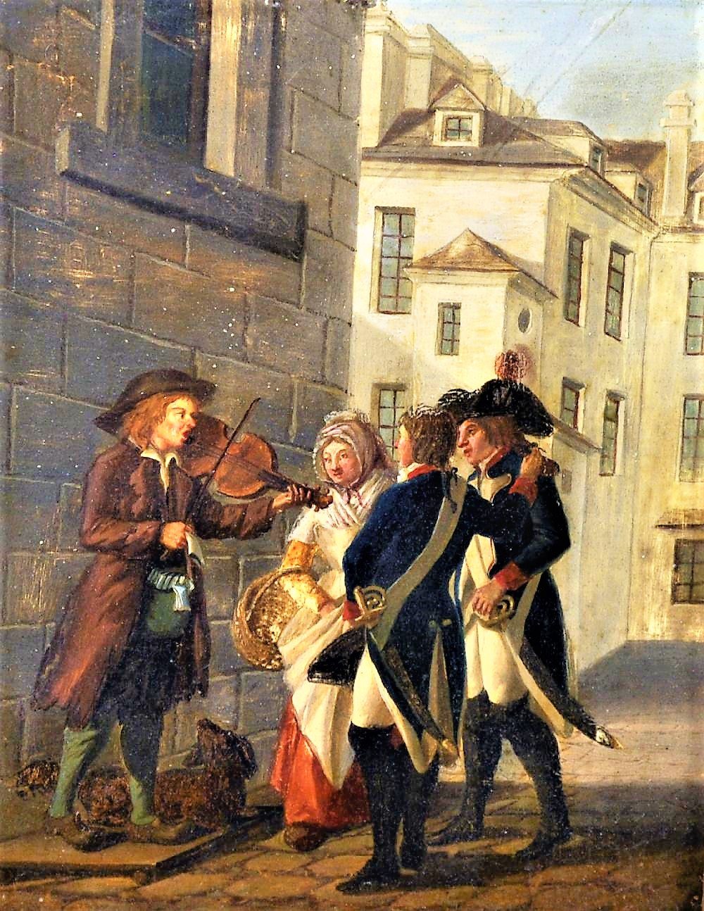 Gabriel Jaques de Saint Aubin (1724-1780) French. The Itinerary musician