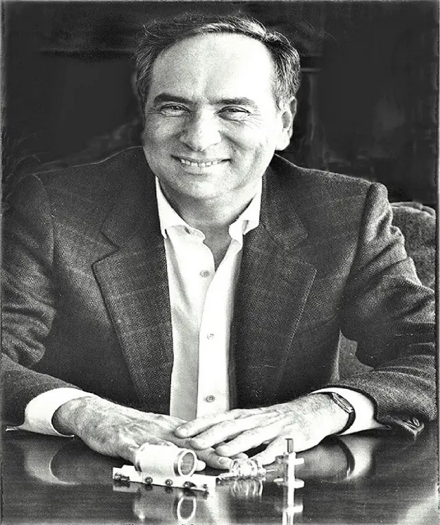 Maiman with the first laser – Theodore Maiman