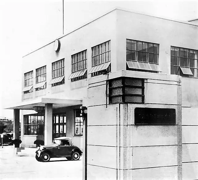 Nissan Motor Co.'s first main plant (today's Yokohama Plant), completed in 1934 – Yoshisuke Aikawa