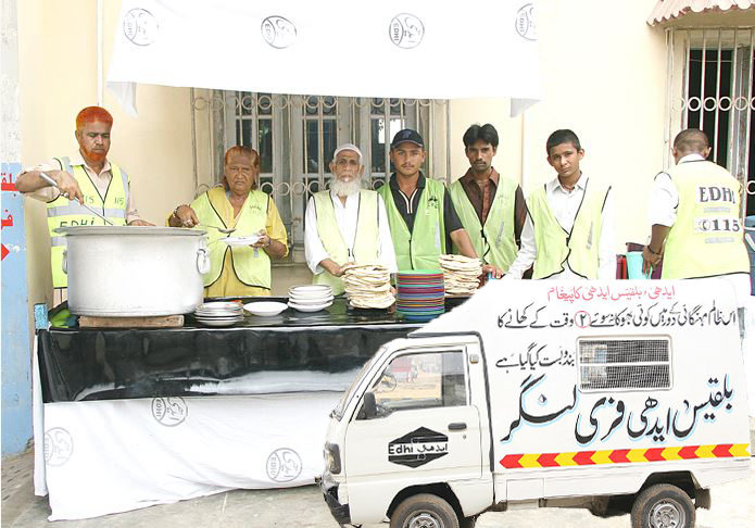 Edhi Free Langar for the Poor persons. A Great Humanitarian.