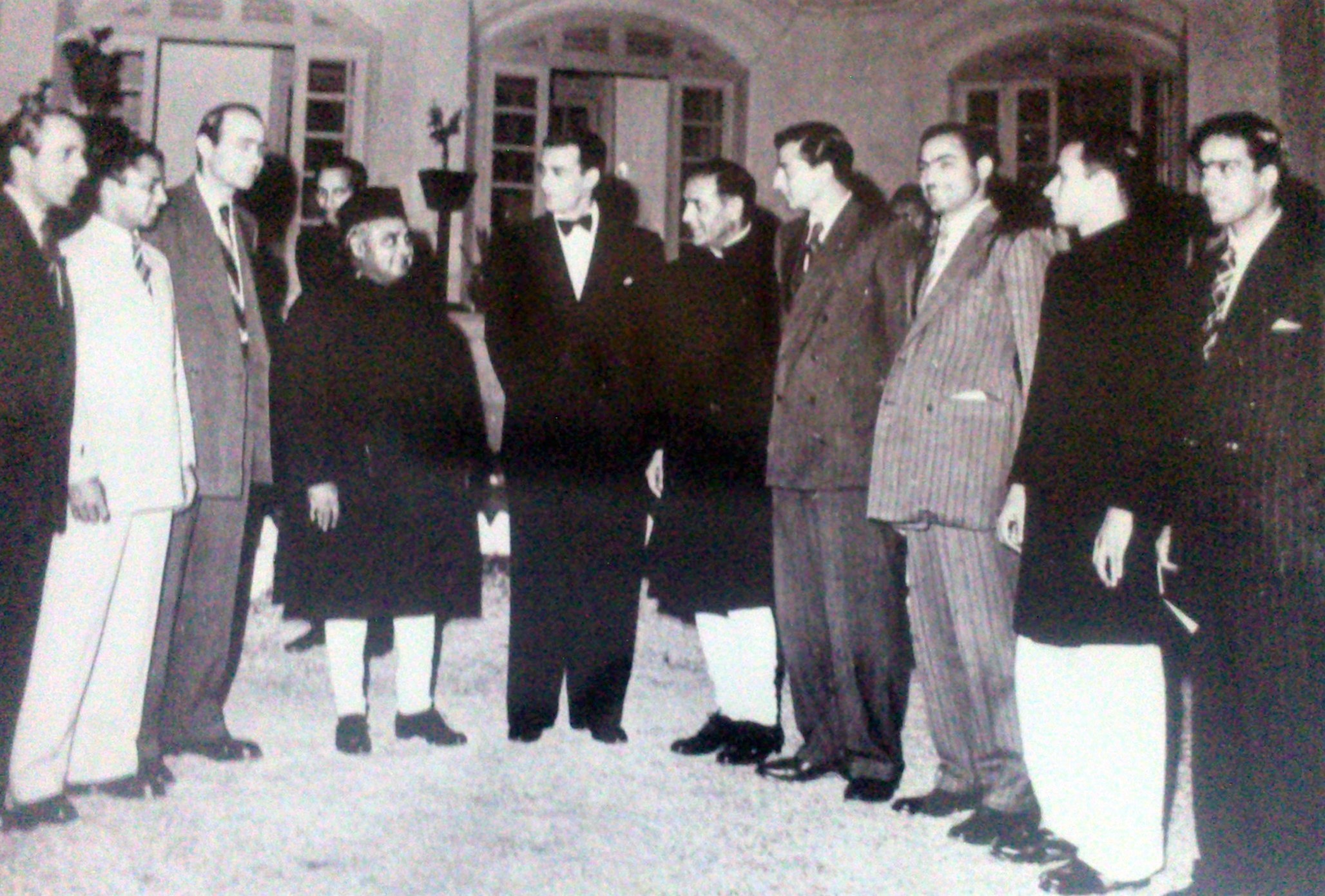 Governor General Khawaja Nazimuddin and Pakistan Cricket Team